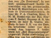 1950 groepsfeest 'Overschoenen .....' in Bellevue