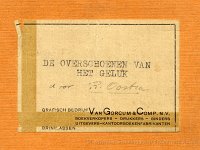 Overschoenen geluk - etiket - coll. G. Hidskes