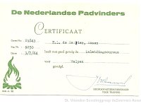 1964 certificaat welpen