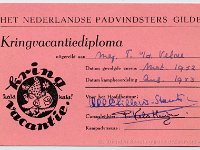1952-1953 Kringvacantie diploma - coll. T.v.d.V.